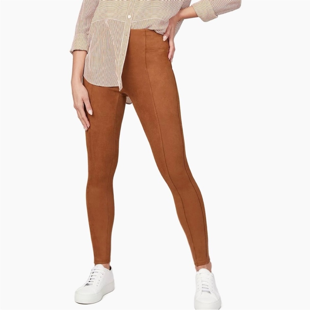 SPANX Brown Faux Suede Leggings size XL